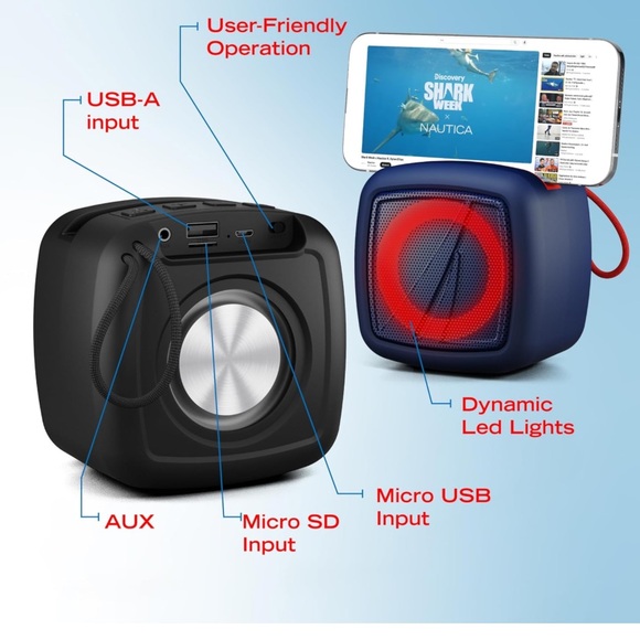 NAUTICA Portable Bluetooth Speaker, - Picture 7 of 8